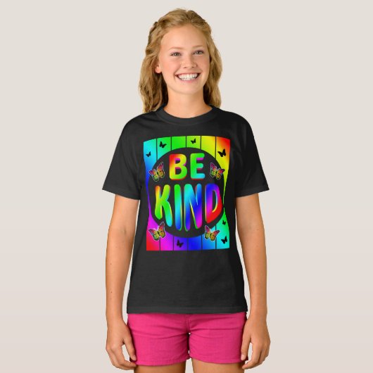 SEIEN SIE FARBFÄHIGE RAINBOW-SCHALTFLÄCHEN. T-Shirt (Vorne ganz)