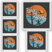 Seien Sie fest, seien Sie starke Frauengymnastik Aufkleber (Vorderseite)