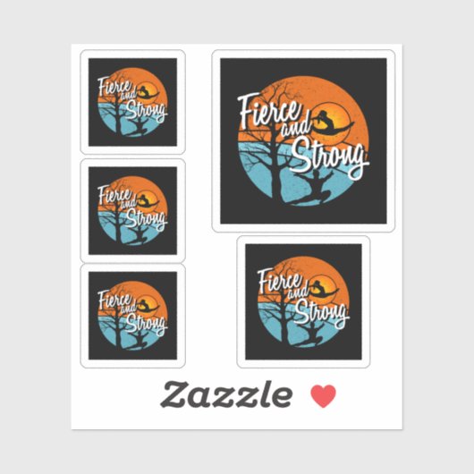 Seien Sie fest, seien Sie starke Frauengymnastik Aufkleber (Blatt)