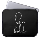 Seien Sie fett weißer Schriftart Laptopschutzhülle (Vorderseite)
