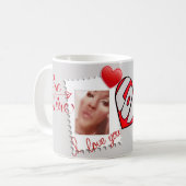Seien Sie Foto Bergwerkvalentines Tages Kaffeetasse (Vorderseite Links)