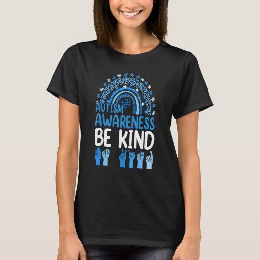 Seien Sie freundlich als Zeichen der Sprache Leopa T-Shirt (Vorderseite)