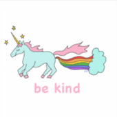 Seien Sie freundlich auf Einhorn-Liebe Aufkleber (Vorderseite)