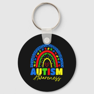 Seien Sie freundlich Autismus Bewusstsein Rainbow Schlüsselanhänger