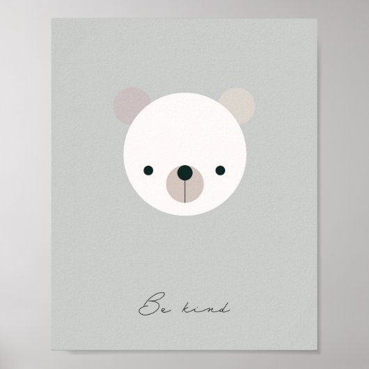 Seien Sie freundlich, Baby Bären Kinder Bestätigun Poster (Vorne)