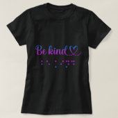 Seien Sie freundlich Blind, Braille Premium T-Shirt (Design vorne)