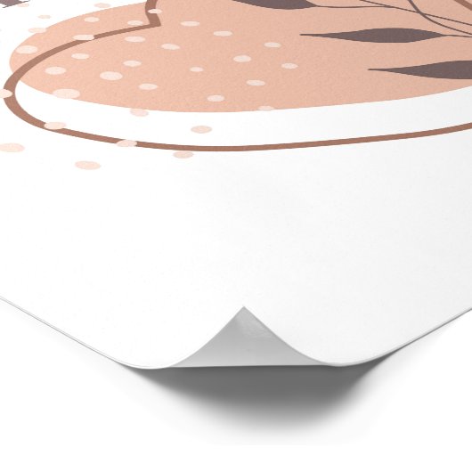 Seien Sie freundlich Boho Abstrakte Formen Wall Ar Poster (Ecke)