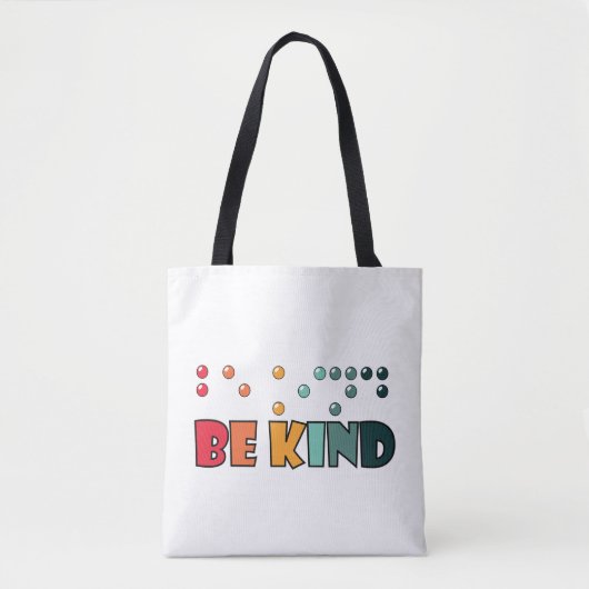 Seien Sie freundlich Braille-Literatur Blindheit B Tasche (Vorderseite)