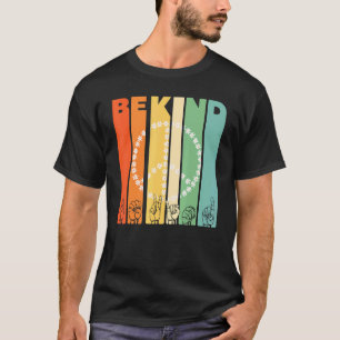 Seien Sie freundlich Daisy Peace Sign Vintag Retro T-Shirt