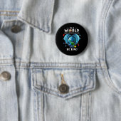 Seien Sie freundlich Dolphin Autismus Bewusstsein Button (Beispiel)