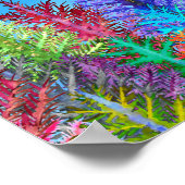 Seien Sie freundlich farbenfroh Pine Tree Poster (Ecke)