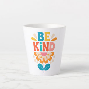 Seien Sie freundlich farbenfrohe Blume - Inspirati Milchtasse