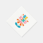 Seien Sie freundlich farbenfrohe Blume - inspirier Serviette (Ecke)