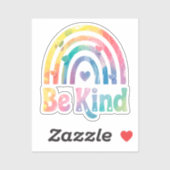 Seien Sie freundlich farbenfroher Regenbogen - ins Aufkleber (Blatt)