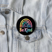 Seien Sie freundlich farbenfroher Regenbogen - ins Button (Beispiel)