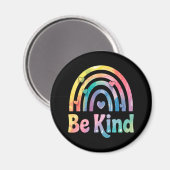 Seien Sie freundlich farbenfroher Regenbogen - ins Magnet (Vorderseite/Rückseite)