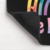 Seien Sie freundlich farbenfroher Regenbogen - ins Mousepad (Ecke)