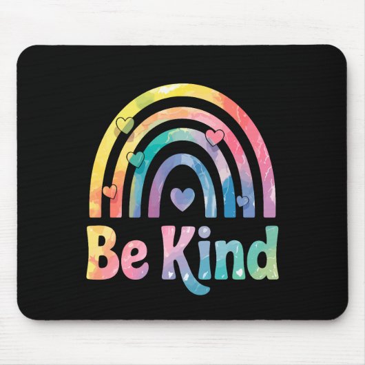 Seien Sie freundlich farbenfroher Regenbogen - ins Mousepad (Vorne)
