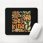 Seien Sie freundlich floral positives Zitat Boho B Mousepad (Mit Mouse)