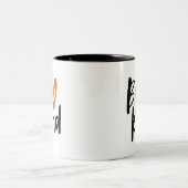 Seien Sie freundlich gebürstetes Skriptherz Zweifarbige Tasse (Mittel)