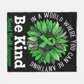 Seien Sie freundlich grüne Multifunktionsblume Son Fleecedecke (Vorderseite (Horizontal))