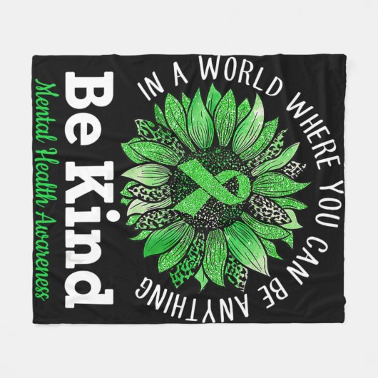 Seien Sie freundlich grüne Multifunktionsblume Son Fleecedecke (Vorderseite (Horizontal))