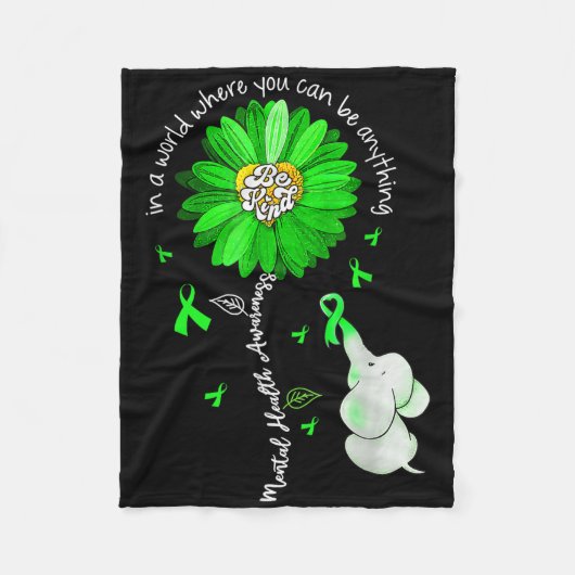 Seien Sie freundlich grüne Multifunktionsblume Son Fleecedecke (Vorderseite)