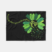 Seien Sie freundlich grüne Multifunktionsblume Son Fleecedecke (Vorderseite (Horizontal))