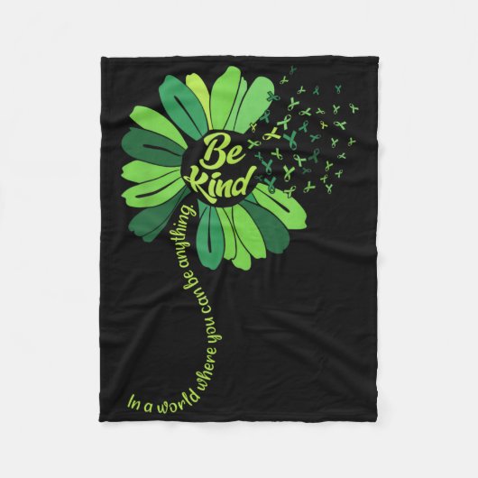 Seien Sie freundlich grüne Multifunktionsblume Son Fleecedecke (Vorderseite)