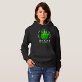 Seien Sie freundlich grüne Multifunktionsblume Son Hoodie (Vorne ganz)