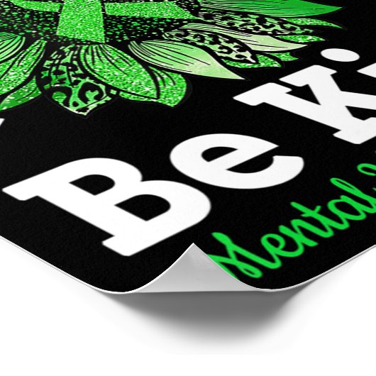 Seien Sie freundlich grüne Multifunktionsblume Son Poster (Ecke)