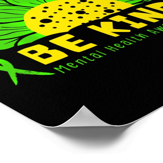 Seien Sie freundlich grüne Multifunktionsblume Son Poster (Ecke)