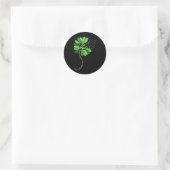 Seien Sie freundlich grüne Multifunktionsblume Son Runder Aufkleber (Tasche)
