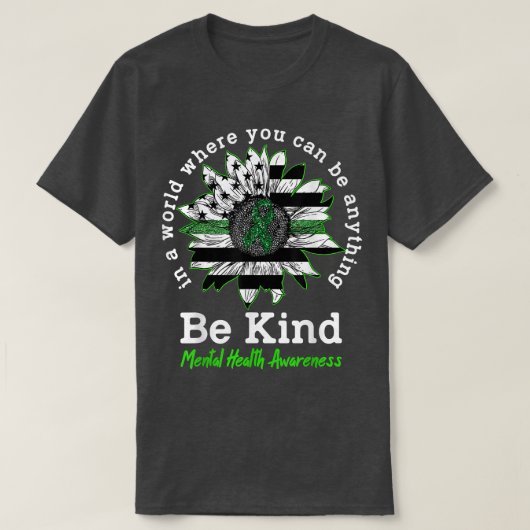 Seien Sie freundlich grüne Multifunktionsblume Son T-Shirt (Design vorne)