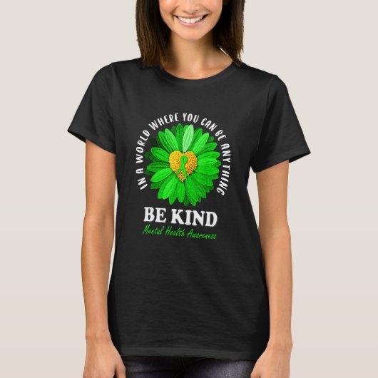 Seien Sie freundlich grüne Multifunktionsblume Son T-Shirt (Vorderseite)