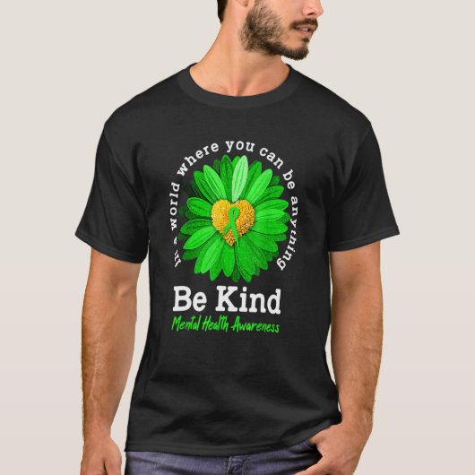 Seien Sie freundlich grüne Multifunktionsblume Son T-Shirt (Vorderseite)