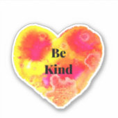 Seien Sie freundlich Herzsticker Aufkleber (Vorderseite)