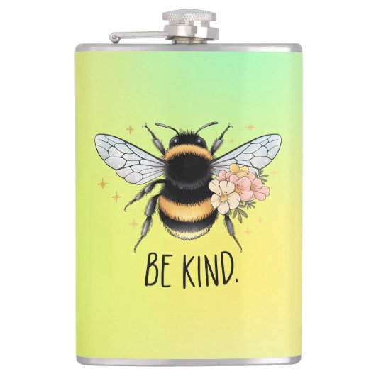 Seien Sie freundlich Honey Bee Clipart-57650 Flachmann (Vorderseite)
