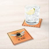 Seien Sie freundlich Honey Bee Clipart-57650 Rechteckiger Pappuntersetzer (Vor Ort)