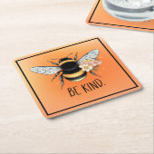 Seien Sie freundlich Honey Bee Clipart-57650 Rechteckiger Pappuntersetzer (angewinkelt)