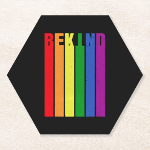 Seien Sie freundlich, Ihr LGbt Prith Flag Rainbow Untersetzer