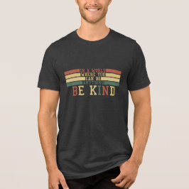 Seien Sie freundlich inspirierendes Retro-Design f Tri-Blend Shirt