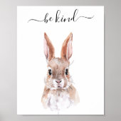 Seien Sie freundlich Kaninchen Bunny Kinderzimmer Poster (Vorne)