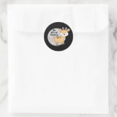 Seien Sie freundlich Kawaii Niedliches Hirschtier Runder Aufkleber (Tasche)