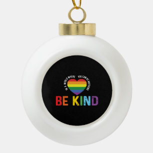Seien Sie freundlich LGBT Gay Les Pride Rainbow Keramik Kugel-Ornament