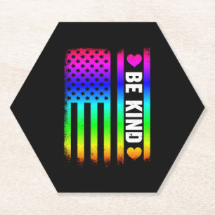 Seien Sie freundlich Lgbt Lgbtq Gay Pride Rainbow  Untersetzer