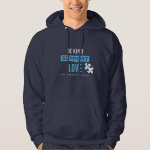 Seien Sie freundlich. Liebe. Autismus Pullover Hoo