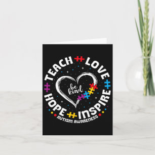Seien Sie freundlich Liebe Inspiriert Autismus Awa Karte