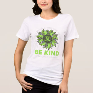 Seien Sie freundlich Mental Health Awareness Green Tri-Blend Shirt