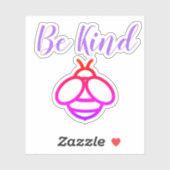 Seien Sie freundlich, niedliche Bienenabbildung Aufkleber (Blatt)